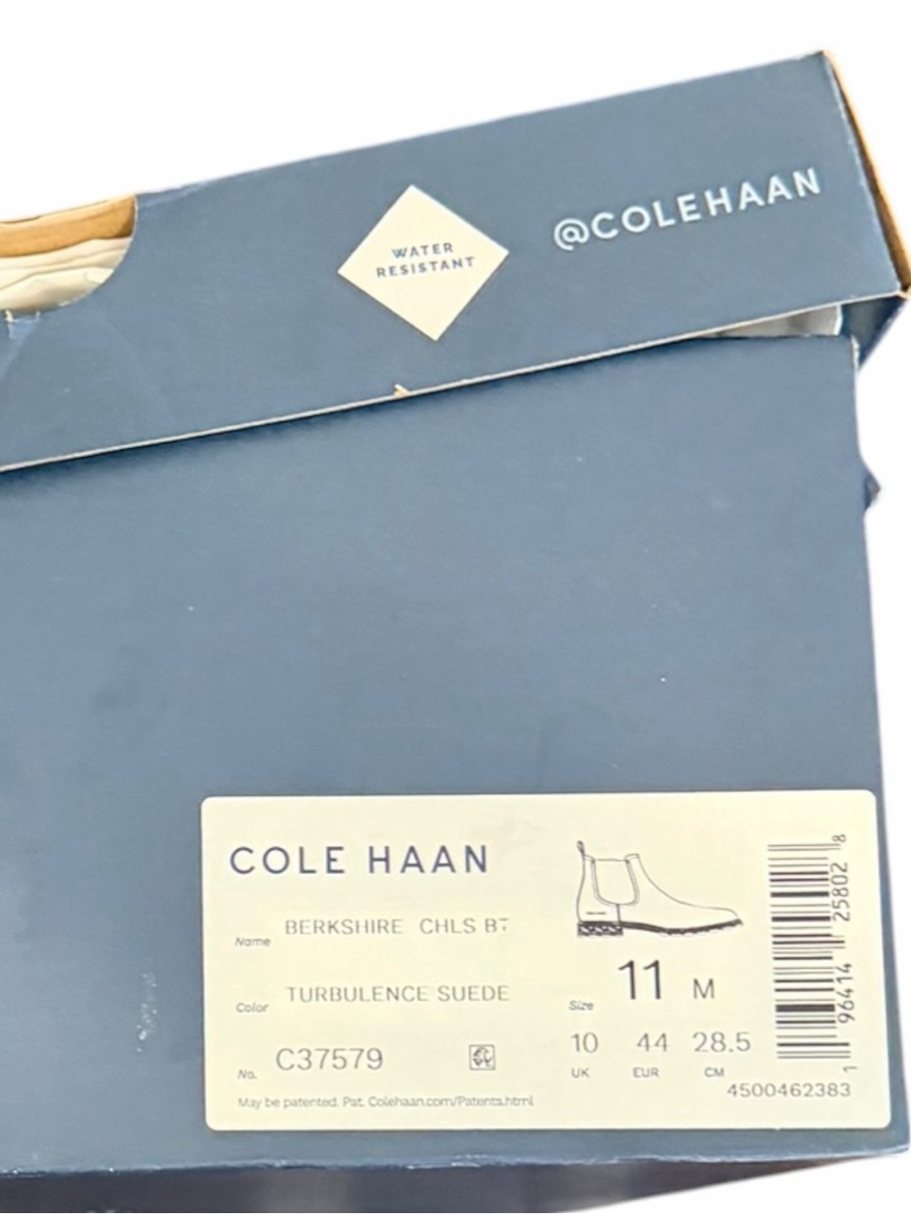 Cole Haan Berkshire Chelsea Boot Turbulence Grey Suede Men's Size 11 New In Box - Picture 6 of 8